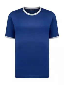 Футболка из гладкого хлопка джерси с трикотажной отделкой