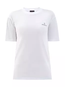 Футболка из хлопка джерси с минималистичным логотипом