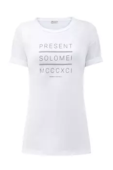 Футболка из хлопка Martini с принтом Present Solomei