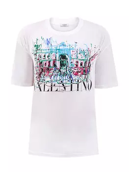 Футболка из хлопка с авторским принтом Roman Sketches