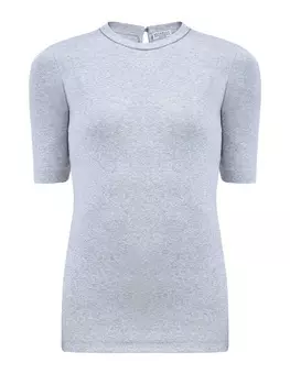 Футболка из меланжевого джерси с цепочкой Мониль