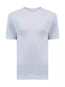 Футболка из меланжевого джерси с контрастной отделкой кромок