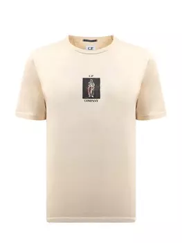 Футболка из мерсеризованного хлопка джерси с графическим принтом