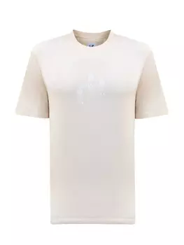 Футболка из мерсеризованного хлопка джерси с принтом и логотипом