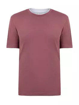 Футболка из мягкого хлопка джерси с двойной окантовкой