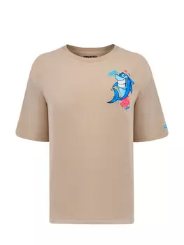 Футболка из мягкого хлопка джерси с принтом Shark