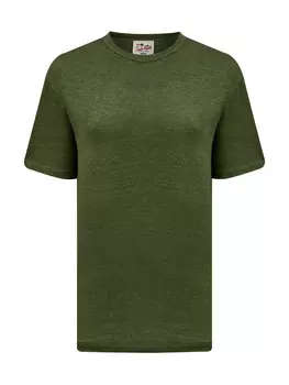 Футболка из окрашенного вручную льняного джерси с логотипом