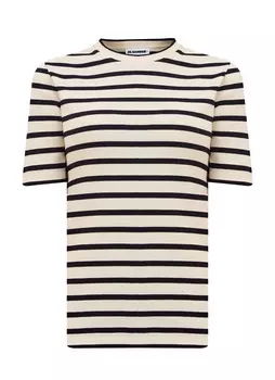 Футболка из плотного хлопка джерси в горизонтальную полоску