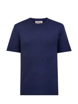 Футболка из премиальной льняной ткани с вышивкой Saint Barth