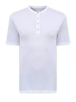 Футболка из тонкого хлопка с потайной вязаной вставкой