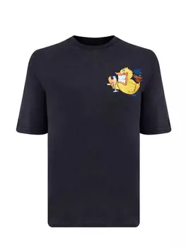 Футболка из винтажного джерси с принтом Ducky Cryptopuppets