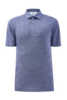 Футболка-поло из хлопка и льна