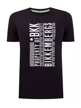 Футболка с вертикальным принтом Property of BKK
