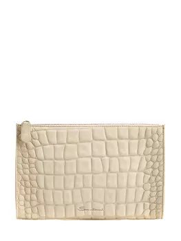 Футляр для документов из мягкой матовой кожи с тиснением