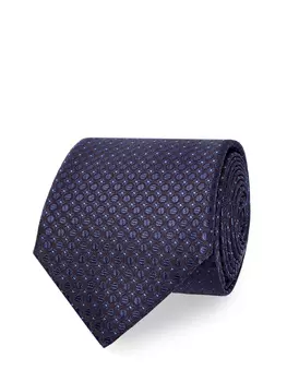 Галстук из шелкового жаккарда с вышитым паттерном