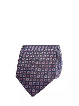 Галстук из шелкового жаккарда с вышивкой ручной работы