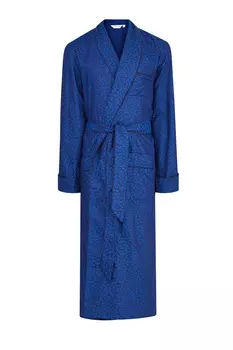 Халат из атласного хлопка с принтом листьев гинкго