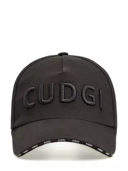 Хлопковая бейсболка с фактурной вышивкой и принтом на козырьке