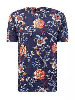 Хлопковая футболка из дышащего джерси с флористическим принтом