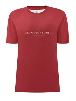 Хлопковая футболка из джерси с принтом Be Conscious