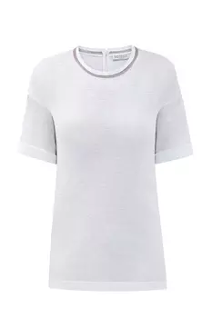 Хлопковая футболка-oversize с вышивкой Мониль