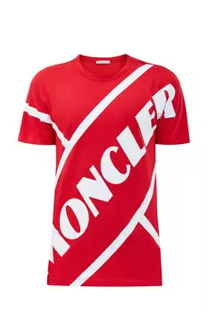 Хлопковая футболка с принтом в стиле теннисной униформы 70-х