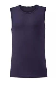 Хлопковая майка с круглым вырезом