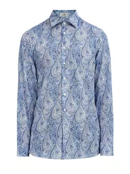 Хлопковая рубашка с фирменным принтом пейсли
