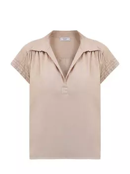 Хлопковая рубашка с короткими рукавами и цепочками Punto Luce