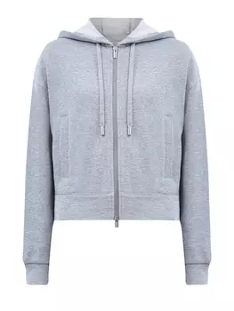 Хлопковая толстовка с нитью ламе и ювелирной цепочкой Punto Luce