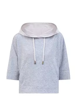 Хлопковое худи с капюшоном и ювелирной цепочкой Punto Luce