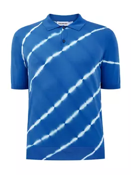 Хлопковое поло с принтом в технике Tie-Dye