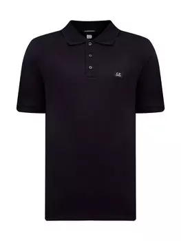 Хлопковое поло с трикотажной окантовкой и фирменным патчем