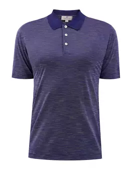 Хлопковое поло тонкой вязки с микро-узором