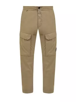 Хлопковые брюки-карго из эластичной ткани 50 Fili с линзой