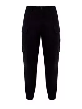 Хлопковые брюки-карго с защипами и фирменной линзой C.P.