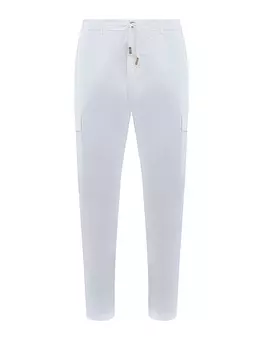 Хлопковые брюки с кулиской и карманами-карго