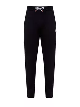 Хлопковые брюки в спортивном стиле с вышитым логотипом