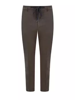 Хлопковые брюки в стиле sprezzatura с поясом на кулиске