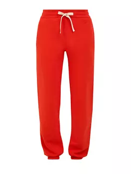 Хлопковые джоггеры с контрастной кулиской и вышитым логотипом