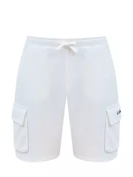 Хлопковые шорты с карманами-карго и поясом на кулиске