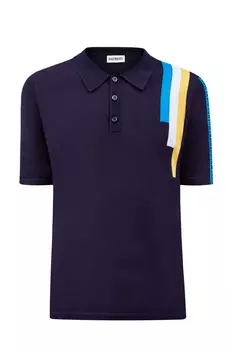 Хлопковый джемпер-поло с добавлением натурального шелка