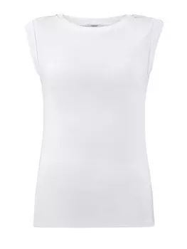 Хлопковый топ в рубчик с деталями Precious Weavings