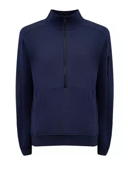 Худи-анорак из плотного хлопка со светоотражающим логотипом