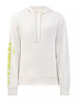 Худи из плотного хлопка с принтом и эластичной отделкой