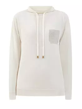 Худи из тонкой пряжи с декоративным карманом Punto Luce