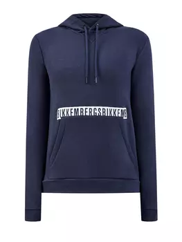 Худи с капюшоном и контрастной лентой грогрен