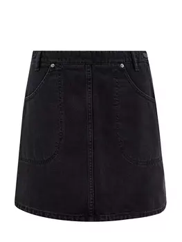 Юбка из хлопкового денима с объемными карманами