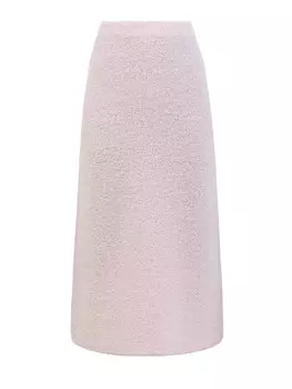 Юбка-миди из фактурной пряжи альпака и шерсти