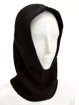 Капор из теплой шерстяной пряжи английской вязки